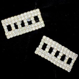 VINTAGE RHINESTONE SHOE CLIPS
